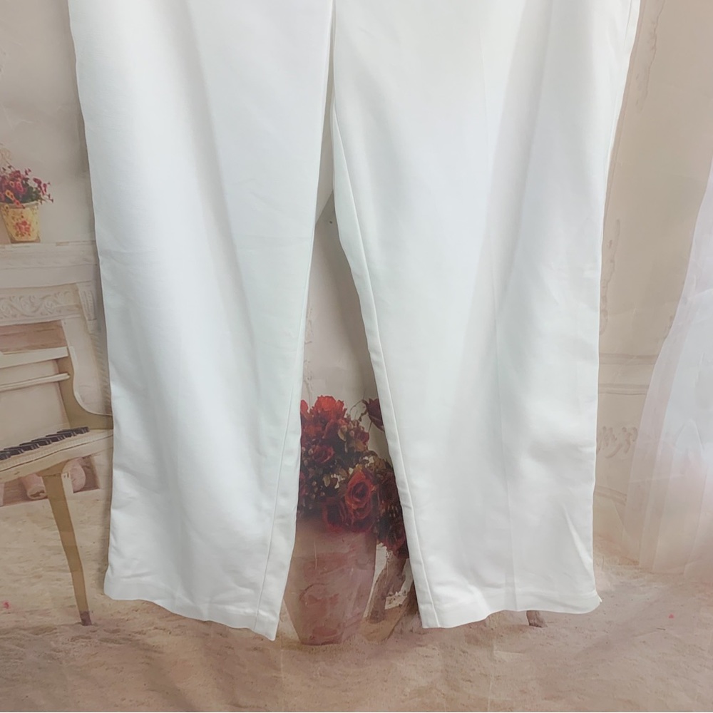 SOLD NEW J Jill Cotton Slouch Waistband Pull on Pant in White - Picture 4 of 11